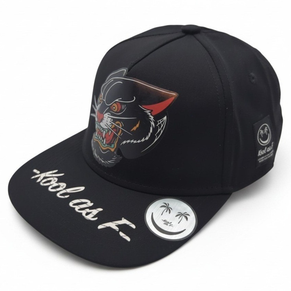 Kool as F Lifestyle Co Black Panther Tattoo Snapback Hat Streetwear Cap